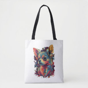 Chihuahua Abstrakte Malerei Farbe Niedlicher Hund Tasche