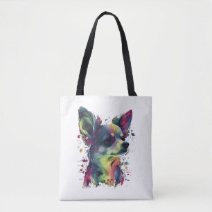 Chihuahua Abstrakte Malerei Farbe Niedlicher Hund Tasche