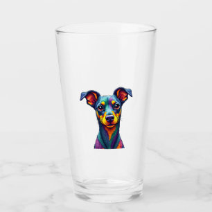 Chihuahua Abstrakte Malerei Farbe Süßer Hund (1 Glas