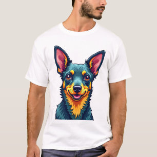 Chihuahua  Abstrakte Malerei  Farbe  Süßer Hund (2 T-Shirt