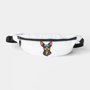 Chihuahua Abstrakte Malerei Farbe Süßer Hund (4 Bauchtasche