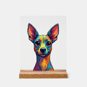 Chihuahua Abstrakte Malerei Farbe Süßer Hund (5 Acrylschild