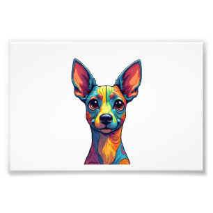 Chihuahua Abstrakte Malerei Farbe Süßer Hund (5 Fotodruck