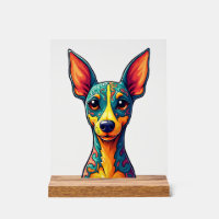 Chihuahua Abstrakte Malerei Farbe Süßer Hund (6