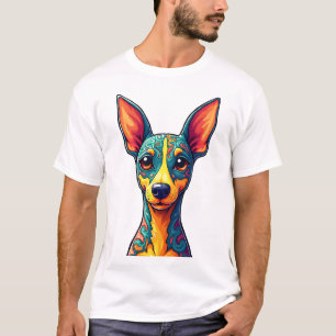 Chihuahua  Abstrakte Malerei  Farbe  Süßer Hund (6 T-Shirt