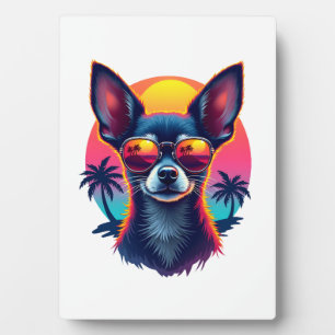 Chihuahua Abstrakte Malerei Farbe Süßer Hund Co Fotoplatte