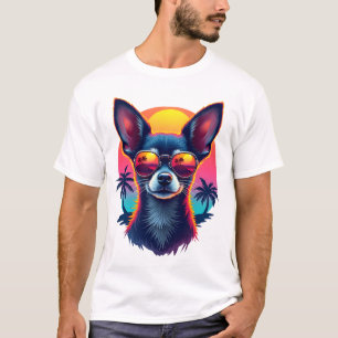 Chihuahua Abstrakte Malerei Farbe Süßer Hund Co T-Shirt