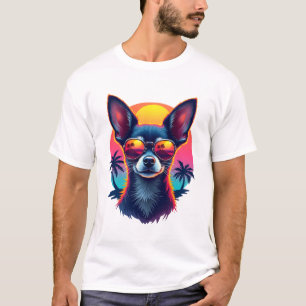 Chihuahua  Abstrakte Malerei  Farbe  Süßer Hund Co T-Shirt