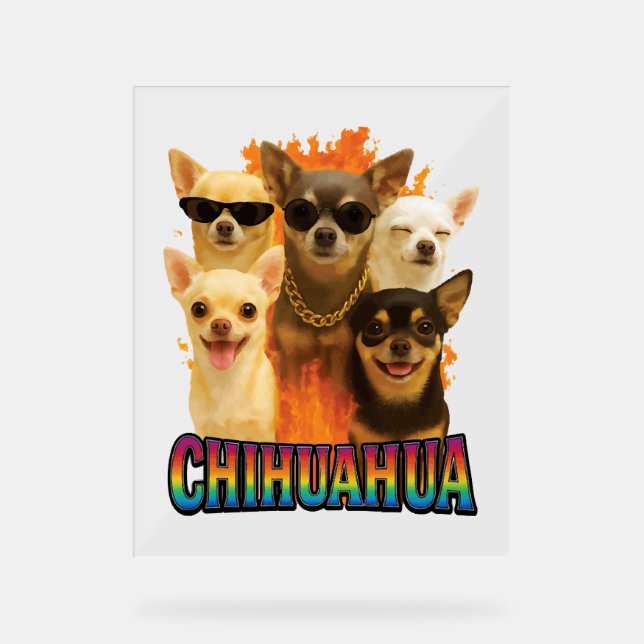 Chihuahua Acrylschild (Vorderseite)