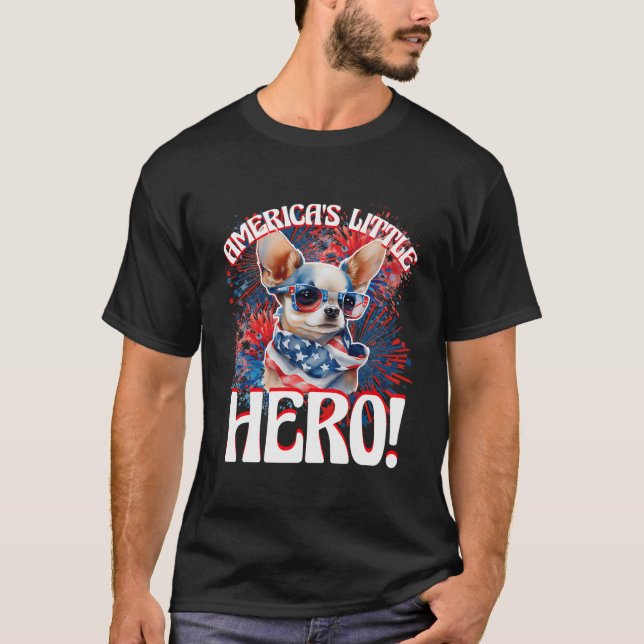 Chihuahua Amerikas kleiner Held, Stolz Chihuahua P T-Shirt (Vorderseite)