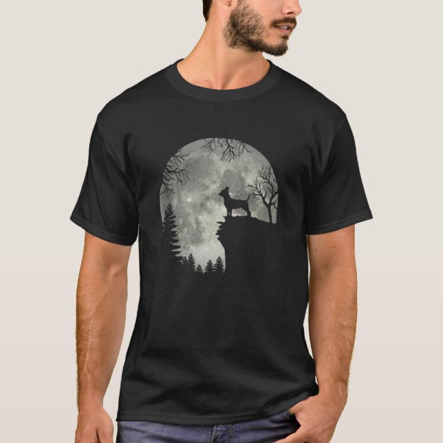 Chihuahua And Moon Halloween T-Shirt (Vorderseite)