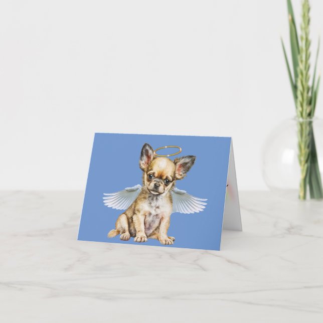 Chihuahua Angel Verlust der Pet Card Karte (Vorderseite)