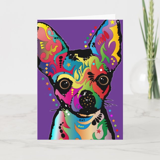 Chihuahua Art Karte (Vorderseite)