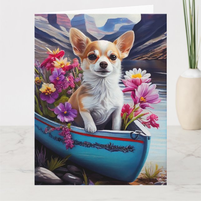 Chihuahua auf dem Paddle: Ein Landschaftliches Abe Karte (Vorderseite)