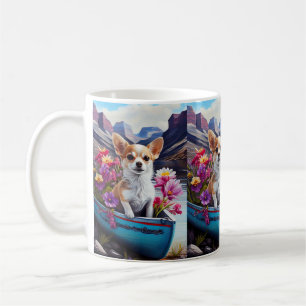 Chihuahua auf einem Paddel: Ein landschaftliches A Kaffeetasse