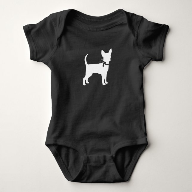 Chihuahua Baby Shower Strampler (Vorderseite)