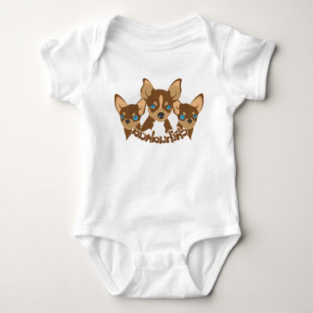 Chihuahua Baby Strampler (Vorderseite)