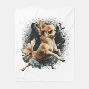 Chihuahua Ballerina Ballerina Tanz Fleecedecke