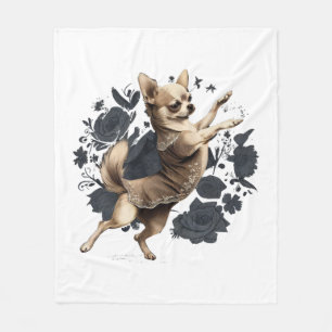 Chihuahua Ballerina Ballerina Tanz Fleecedecke