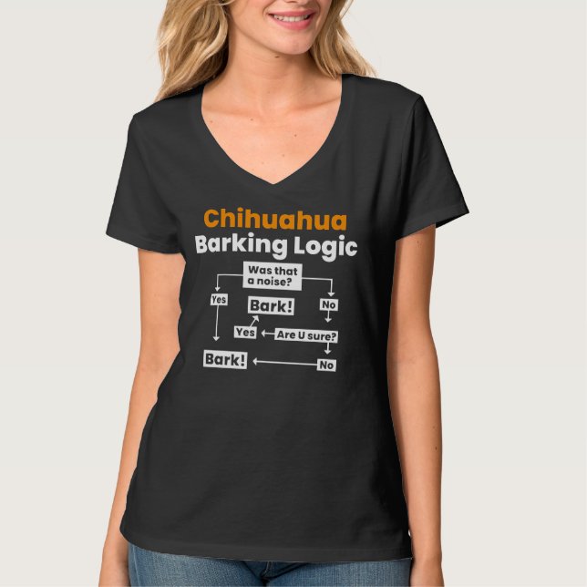 Chihuahua Barking Logic T-Shirt (Vorderseite)