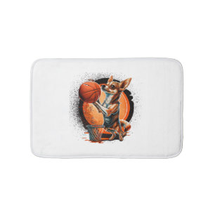 Chihuahua Basketball Player Sport Dunk Badematte