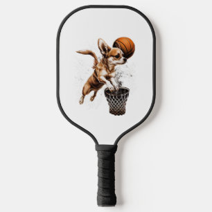 Chihuahua Basketball Player Sport Dunk Pickleball Schläger