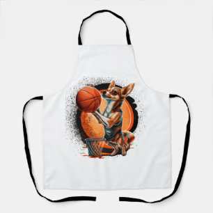 Chihuahua Basketball Player Sport Dunk Schürze