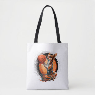 Chihuahua Basketball Player Sport Dunk Tasche