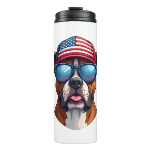 Chihuahua Basketball Player Sport Dunk Thermosbecher