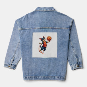 Chihuahua Basketballspieler Sport Dunk Jeansjacke