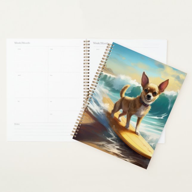 Chihuahua Beach Surf Peinture (Devant avec enveloppe)