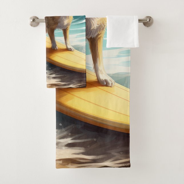 Chihuahua Beach Surfmalerei Badhandtuch Set (Insitu)
