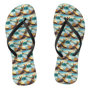 Chihuahua Beach Surfmalerei Flip Flops