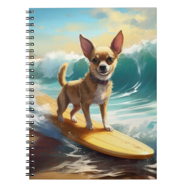 Chihuahua Beach Surfmalerei Notizblock (Vorderseite)