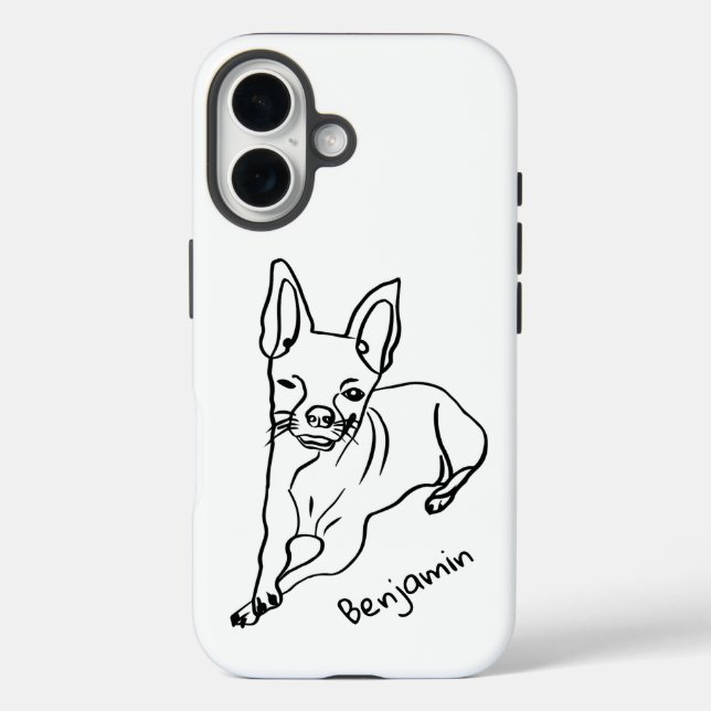 Chihuahua: Bearbeiten Sie Ihren Text! iPhone 16 Hülle (Rückseite)
