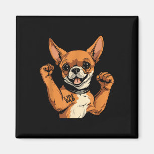 Chihuahua Biceps Tattoo - Hunde Rasse Haustier I L Magnet