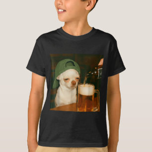 Chihuahua Bier Lustiges Meme Hund Reaktion Humor H T-Shirt