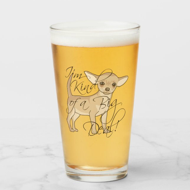 Chihuahua bin ich ein bisschen ein Sache-Hund Glas (Vorne (Gefüllt))