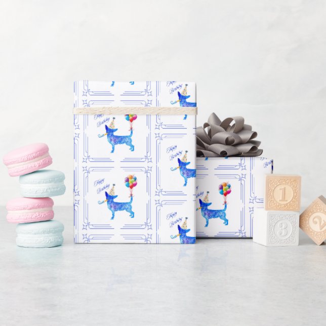 Chihuahua Birthday Geschenkpapier (Babyparty)