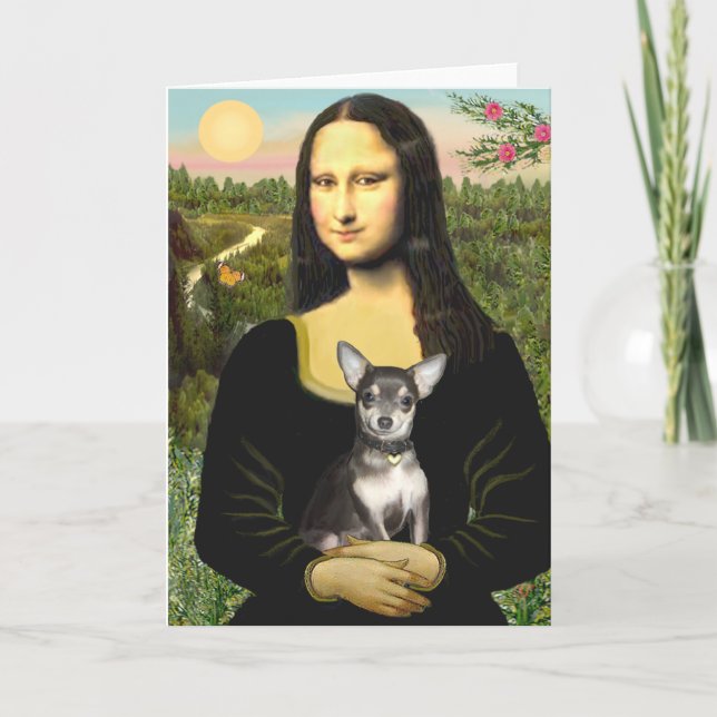 Chihuahua (BlueTan) - Mona Lisa Karte (Vorderseite)