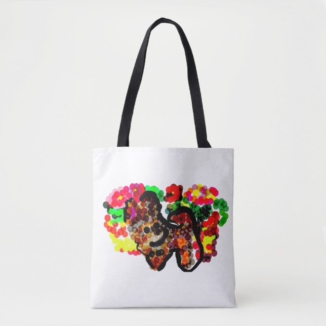 Chihuahua-Blumen Tasche (Vorderseite)
