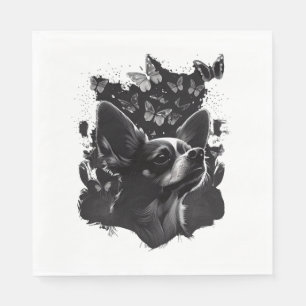 Chihuahua Butterfly Niedlich Hund Natur Frauen Serviette