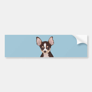 Chihuahua-Cartoon Autoaufkleber