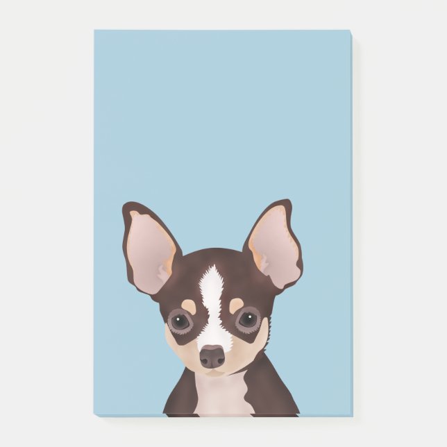 Chihuahua-Cartoon Post-it Klebezettel (Vorderseite)