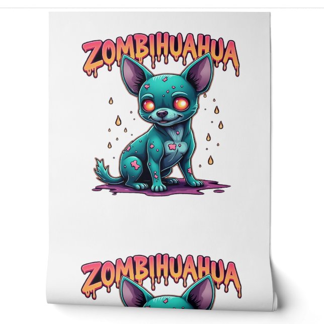 Chihuahua Chi Chichi Chiwawa Zombie Dog Halloween Tapete (Abrollen)
