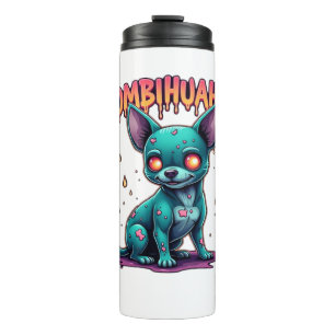Chihuahua Chi Chichi Chiwawa Zombie Dog Halloween Thermosbecher