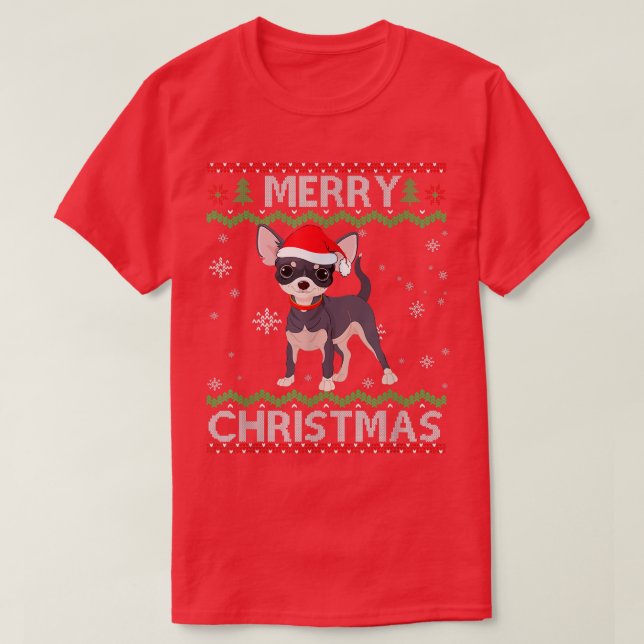Chihuahua Chien moche de Noël Sweat Funny Noël  (Design devant)