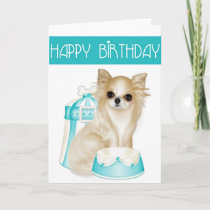 Chihuahua Chig joyeuse carte de voeux d'anniversai