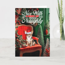 Chihuahua Christmas Dog Naughty oder Nice