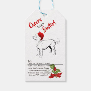 Chihuahua Christmas Holly Snowflake personalisiere Geschenkanhänger